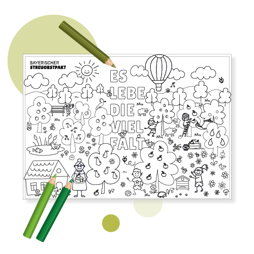Wimmelbild zum Ausmalen, 50 Stück